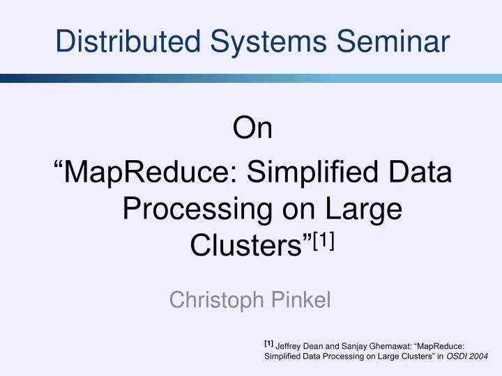 distributed systems seminar