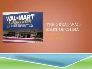 The great wal-mart of china