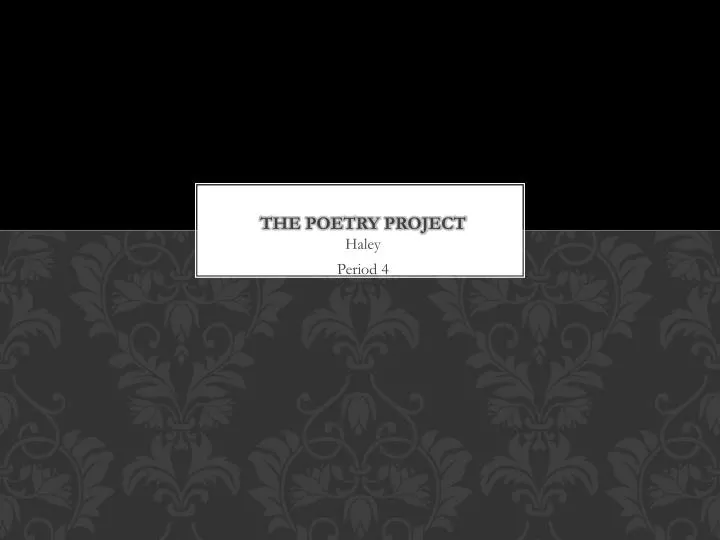 the poetry project