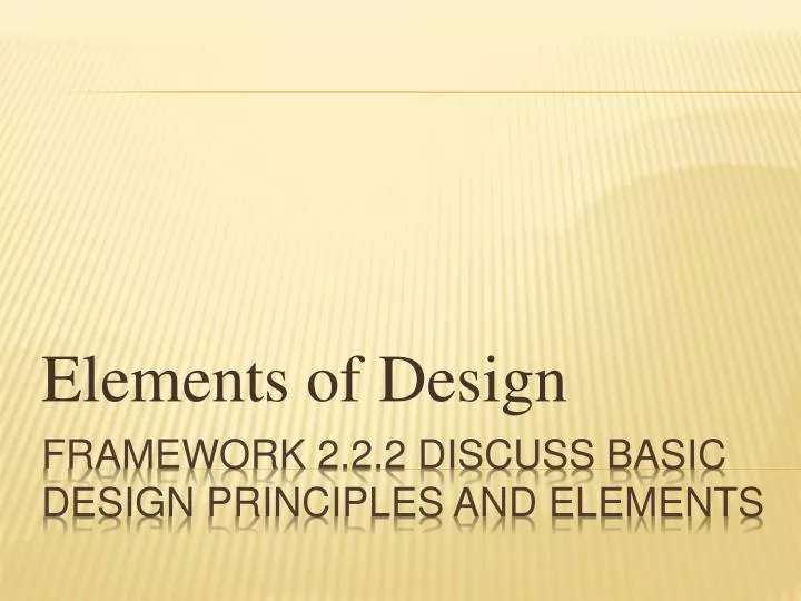 elements of design