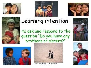learning intention