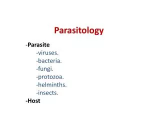 parasitology