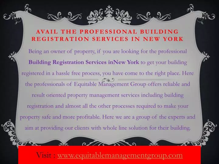 avail the professional building registration services in new york