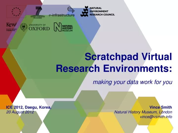scratchpad v irtual research environments making your data work for you