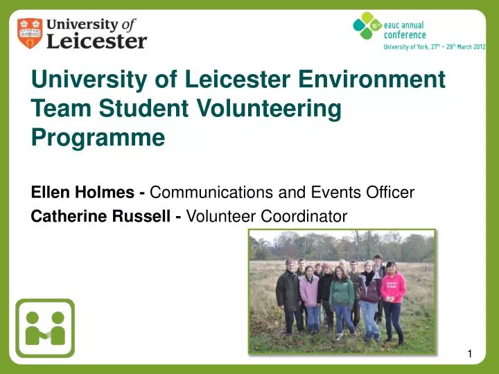 university of leicester environment team student volunteering programme