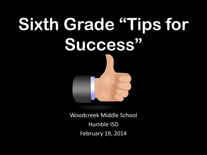 sixth grade tips for success