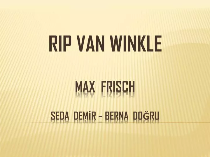 rip van winkle