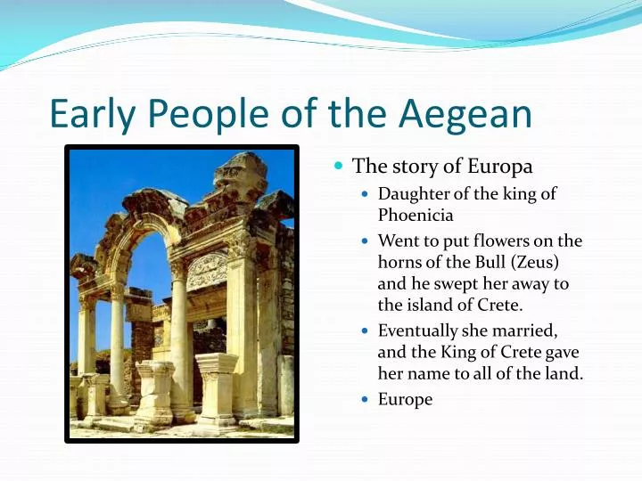 early people of the aegean