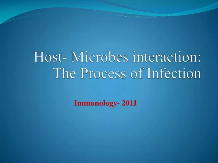 host microbes interaction the process of infection