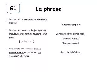 la phrase