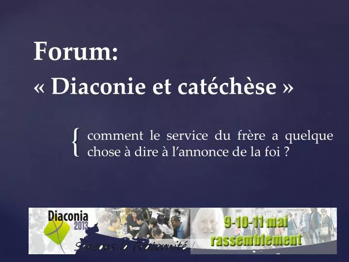 forum diaconie et cat ch se