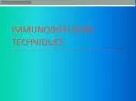 Immunodiffusion techniques - slide 1