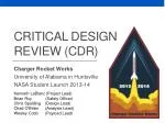 Critical Design Review (CDR) - slide 1