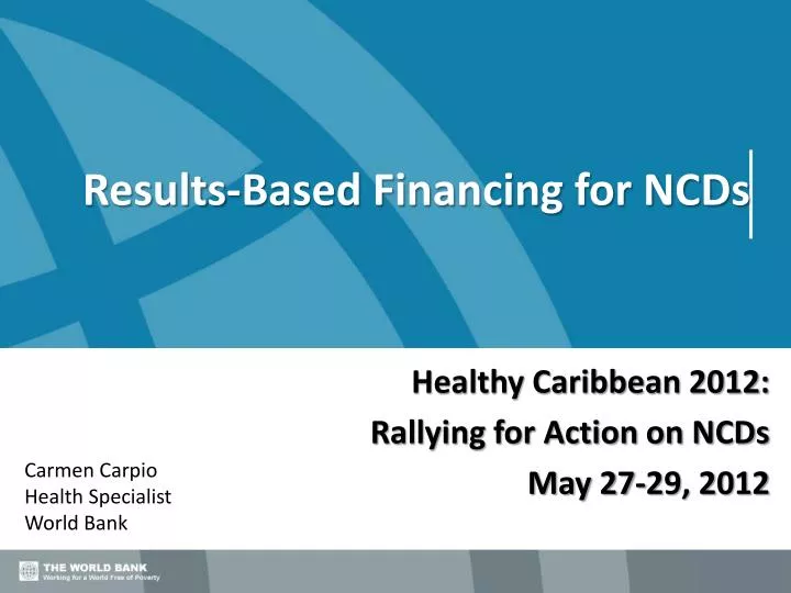 results based financing for ncds