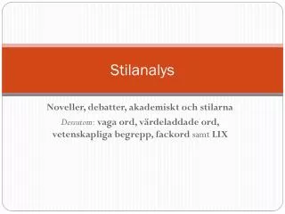 stilanalys