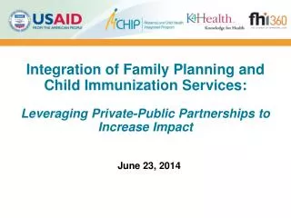 Integration of Family Planning and Child Immunization Services: