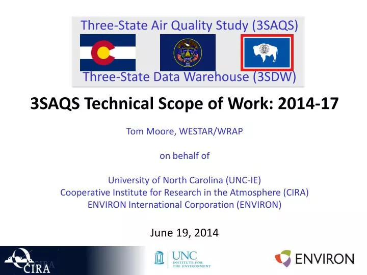 three state air quality study 3saqs three state data warehouse 3sdw