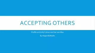 Accepting Others