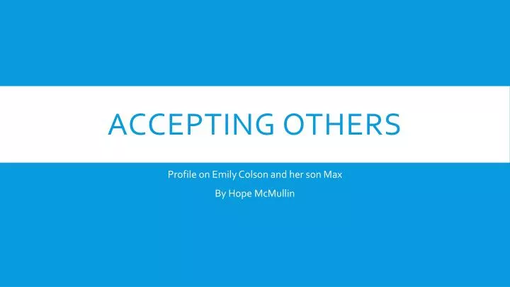 accepting others