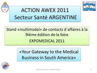 action awex 2011 secteur sant argentine