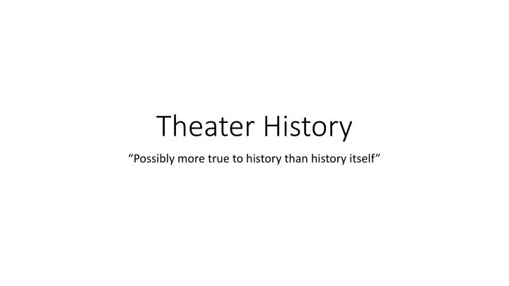 theater history