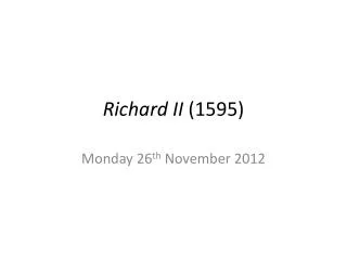 Richard II (1595)