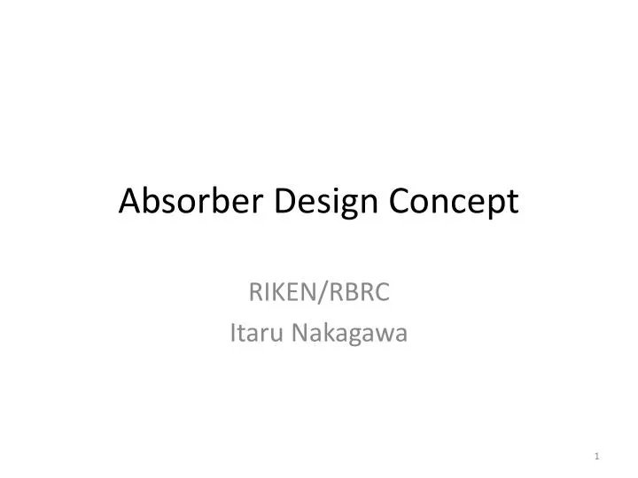 absorber design concept