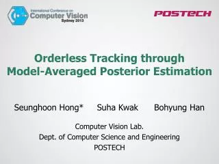 Orderless Tracking through Model-Averaged Posterior Estimation