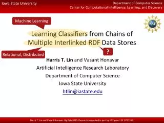 Learning Classifiers from Chains of Multiple Interlinked RDF Data Stores