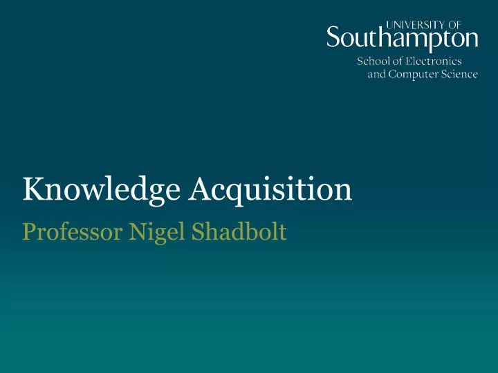 knowledge acquisition