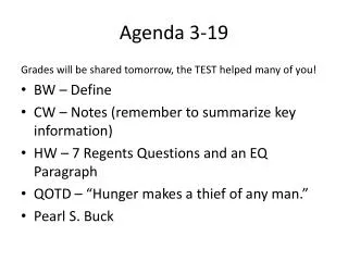 Agenda 3-19
