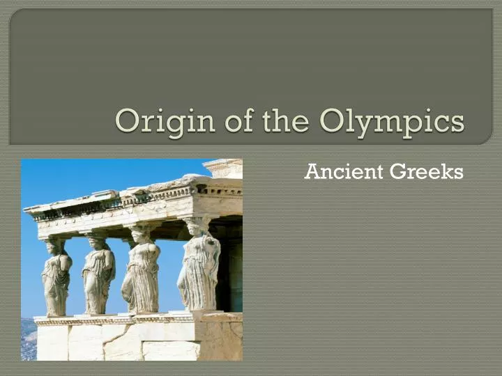 origin of the olympics