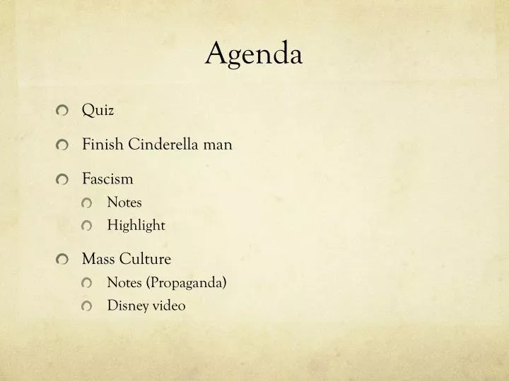 agenda