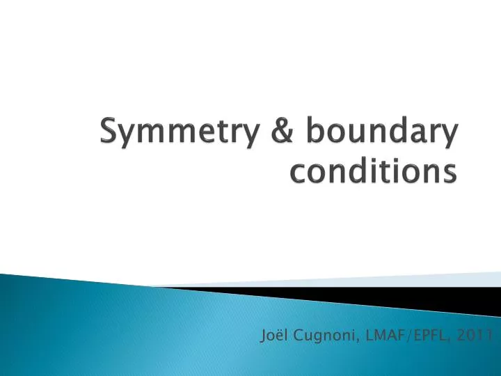 symmetry boundary conditions