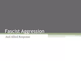 Fascist Aggression