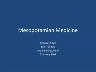 Mesopotamian Medicine