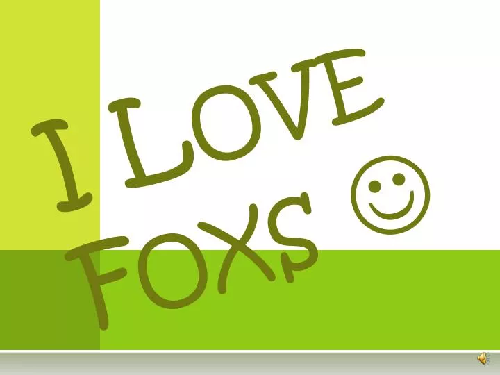 i love foxs