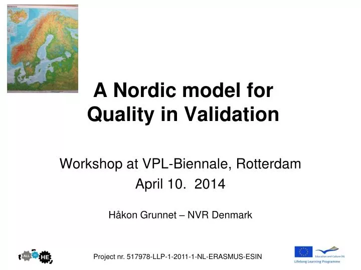 a nordic model for quality in validation