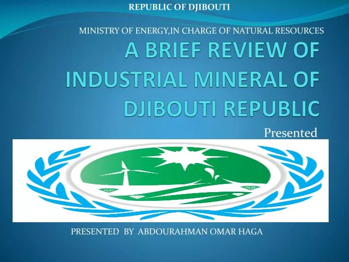 a brief review of industrial mineral of djibouti republic