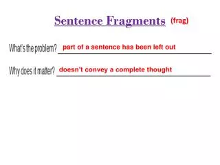 part of a sentence has been left out
