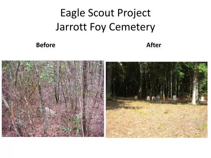 eagle scout project jarrott foy cemetery