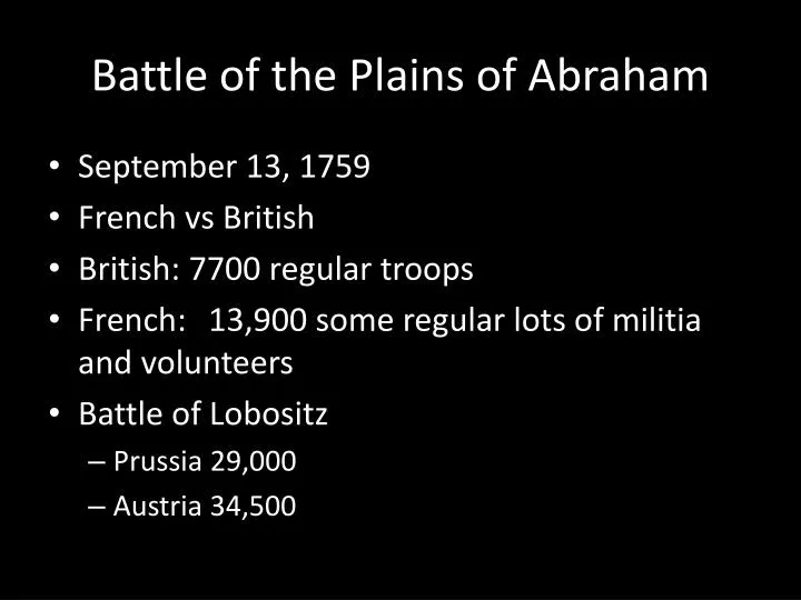 battle of the plains of abraham