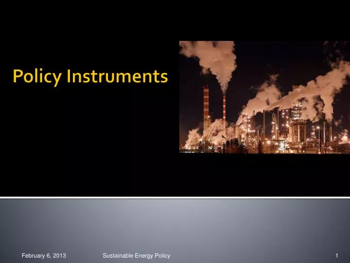 policy instruments