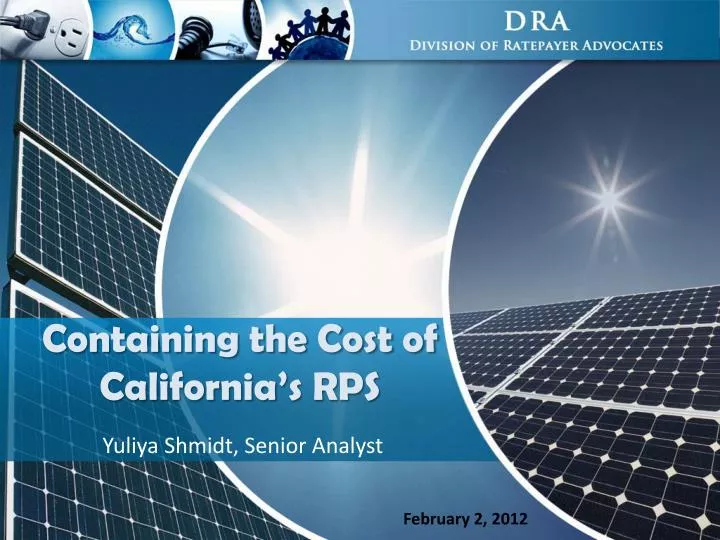 containing the cost of california s rps