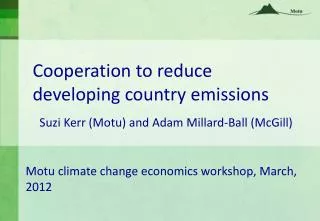 Cooperation to reduce developing country emissions
