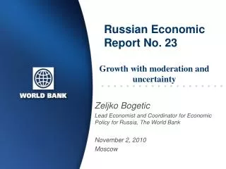 Russian Economic Report No. 23