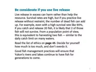 Yukon Freshwater Fisheries Presentation to YFWMB