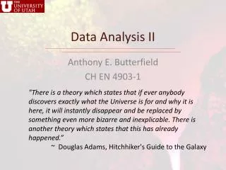 Data Analysis II