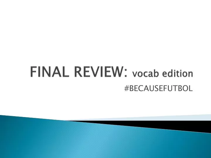 final review vocab edition