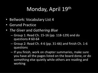monday april 19 th